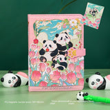 Cute Creative Panda Bookmark Notebook Stationery Set-6