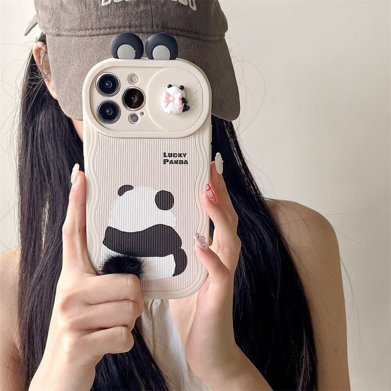 Cute Furry Panda Tail iPhone Series Phone Case-2