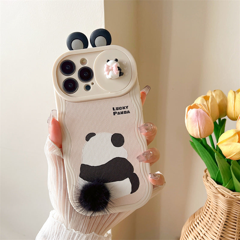 Cute Furry Panda Tail iPhone Series Phone Case-5
