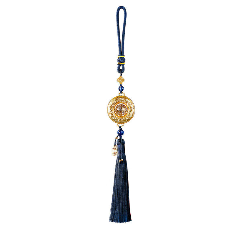 Double Dragon Playing with Pearl Car Aromatherapy Pendant-5
