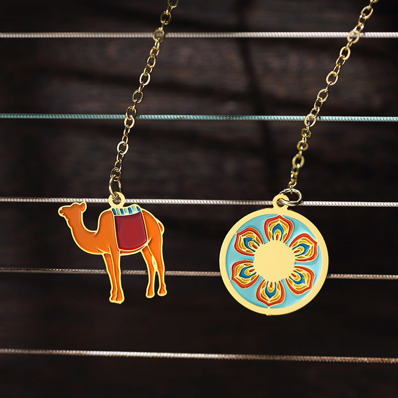 Dunhuang Aesthetic Flying Sky Series Hollow Metal Bookmark-3