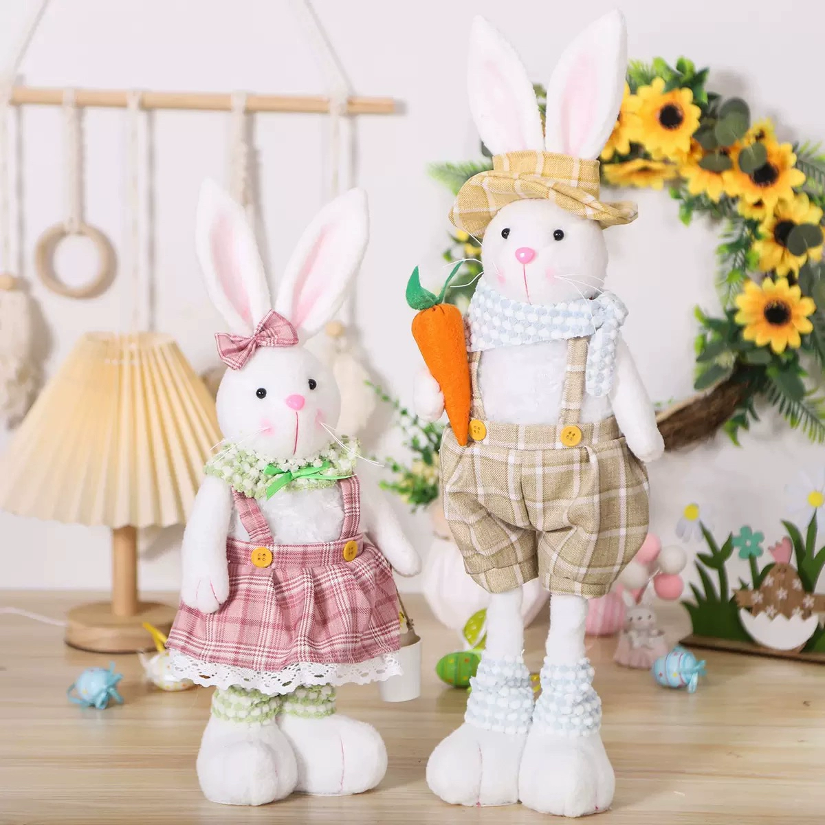 Easter Bunny Decoration Retractable Doll Gift | Home & Window Display-3