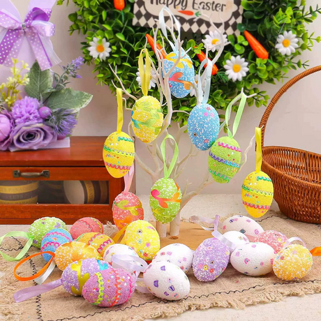 Easter Egg Hanging Decor Pendant Holiday Party Decorations-1