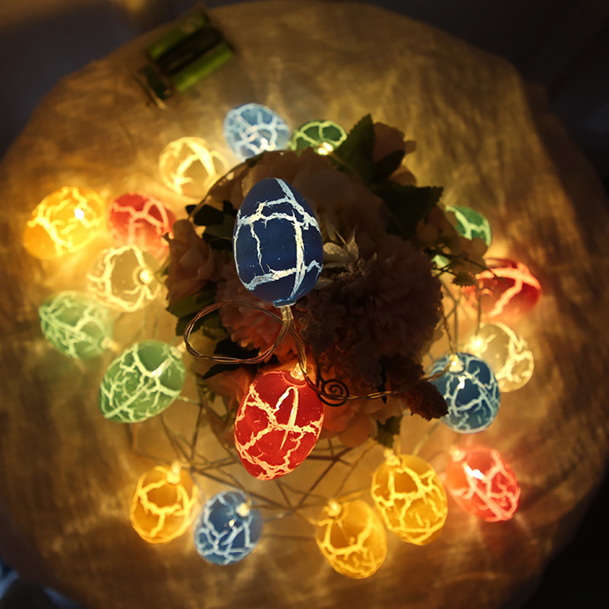 Easter Egg Lamp String Crack Egg LED Waterproof Light String-3