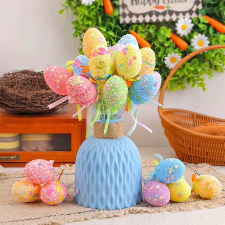 Easter Eggs Flower Arrangement Holiday Party Decoration Scene Arrangement-1