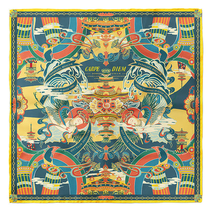 Elysian World Square Silk Scarf-5