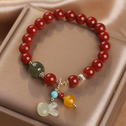 Ethnic Style Carnelian Jade Women Bracelet-1