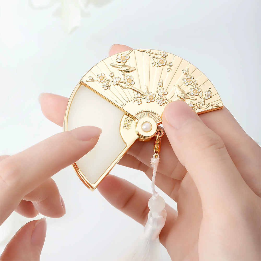 Folding Fan Balm Birthday Gifts for Her Light Fragrance Solid Perfume-4