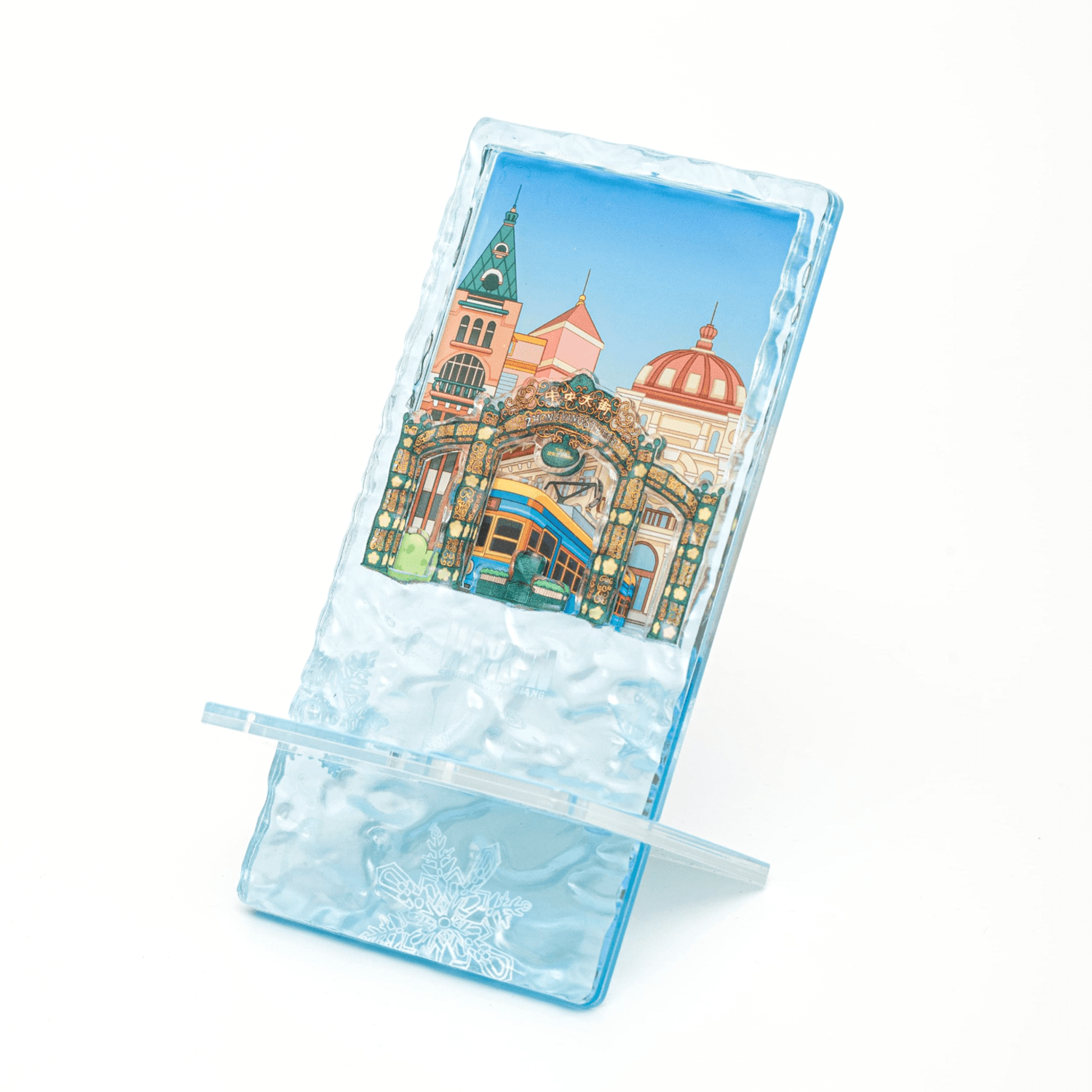 Harbin Central Street Ice Pattern Mobile Phone Holder-4