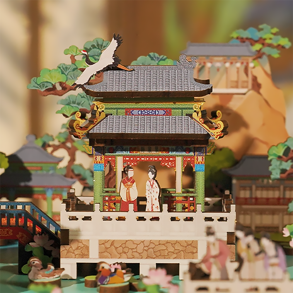 3D Puzzle Wooden Music Box – Han Yuefu Daguanyuan Scene-3