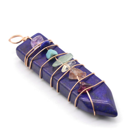 Jade Crystal Arrow Shape Seven Chakra Crystal Pendant-7