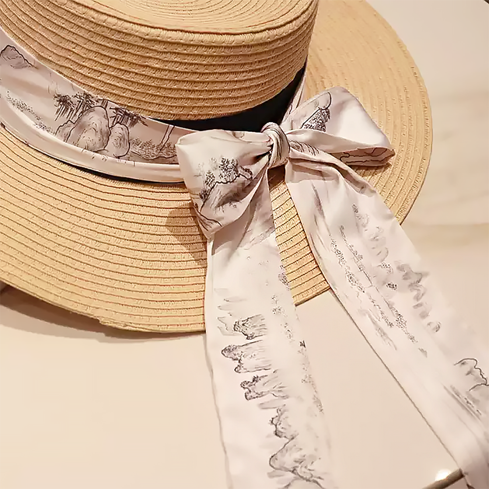 Silk Scarf Gift Set Inspired by the Yangtze River Scroll-1