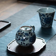 Kung Fu Tea Teapot Vintage Zen Lotus Ceramic Tea Set-1