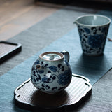 Kung Fu Tea Teapot Vintage Zen Lotus Ceramic Tea Set-1