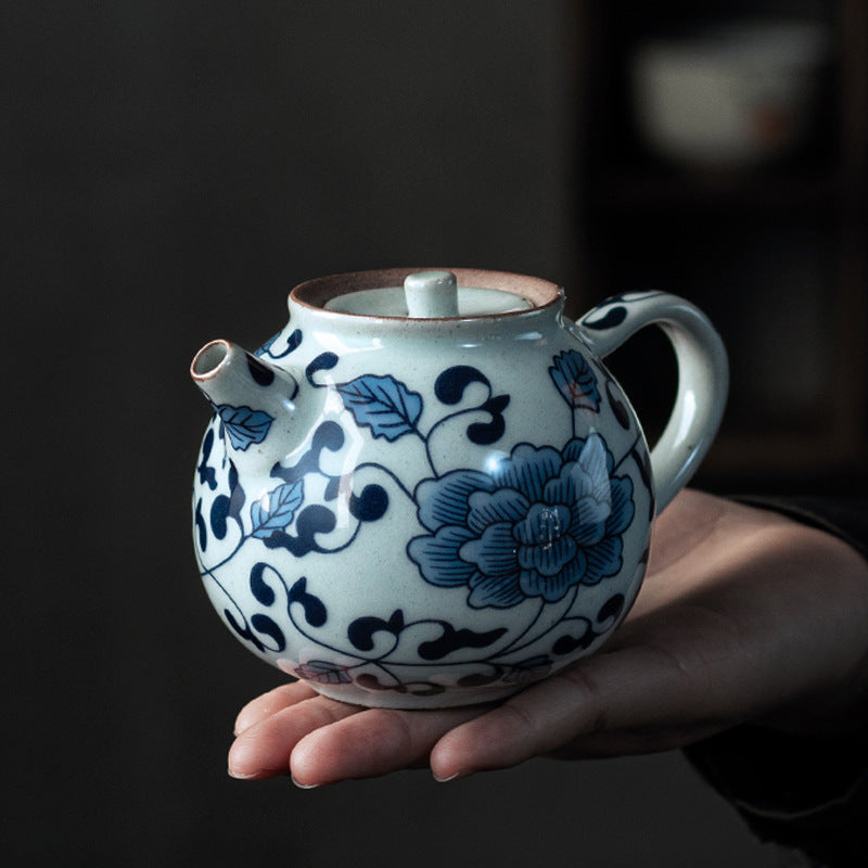 Kung Fu Tea Teapot Vintage Zen Lotus Ceramic Tea Set-2