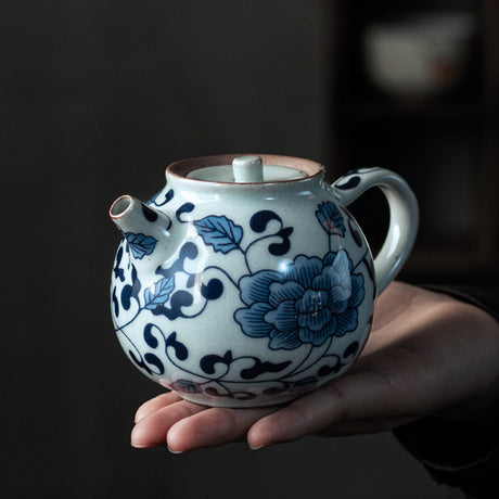 Kung Fu Tea Teapot Vintage Zen Lotus Ceramic Tea Set-2