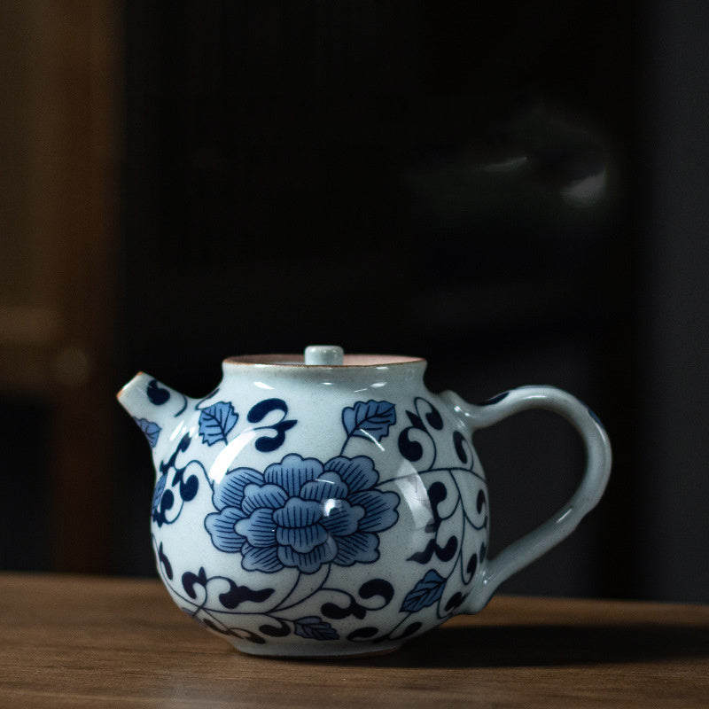 Kung Fu Tea Teapot Vintage Zen Lotus Ceramic Tea Set-4