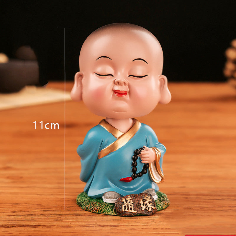 Little Monk Shaking Head Car Ornaments-5