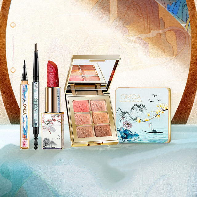 Music Makeup Gift Box of Chinese Style Carved Lipstick Set-1