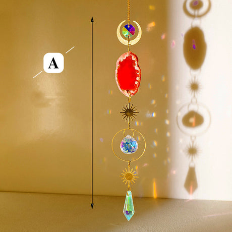 Natural Crystal Agate Piece Sun Catcher-2