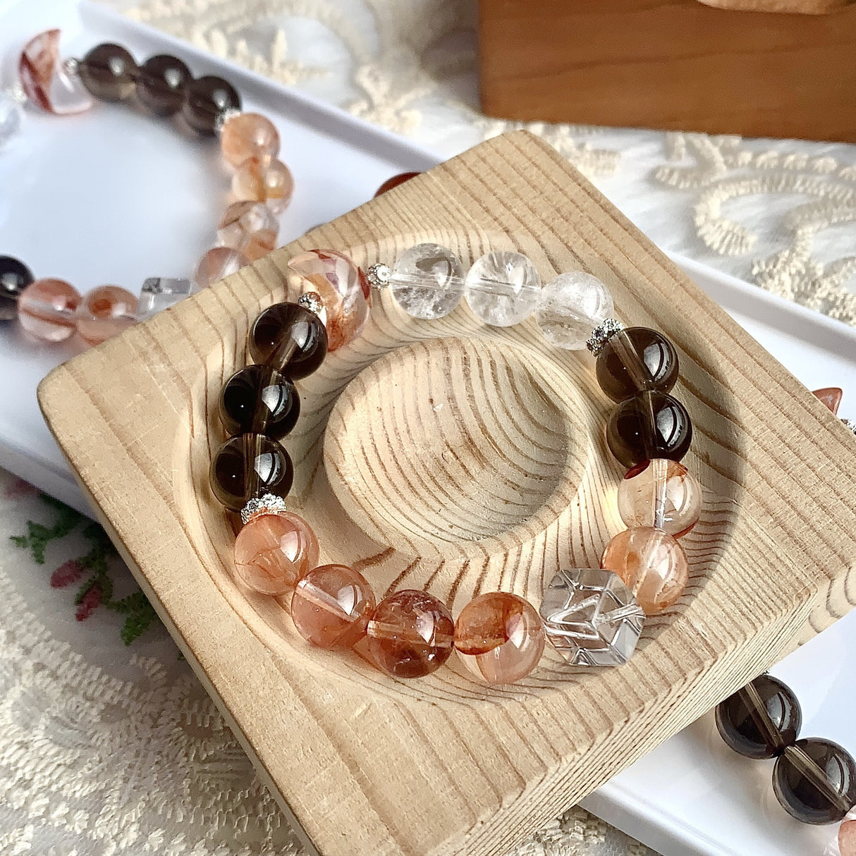 Natural Crystal Bracelet White Crystal Bracelet-2