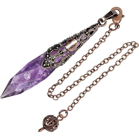 Natural Diamond Crystal Column Pendant-2