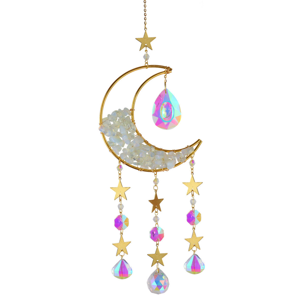 New Natural Gravel Crystal Pendant-7