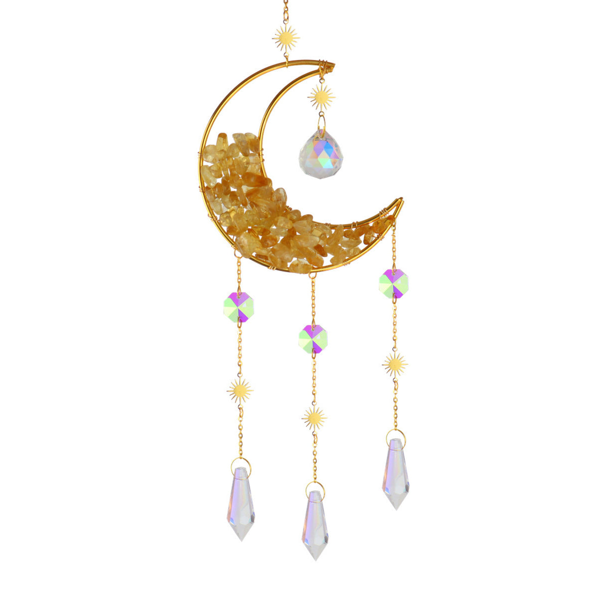 New Natural Gravel Crystal Pendant-8