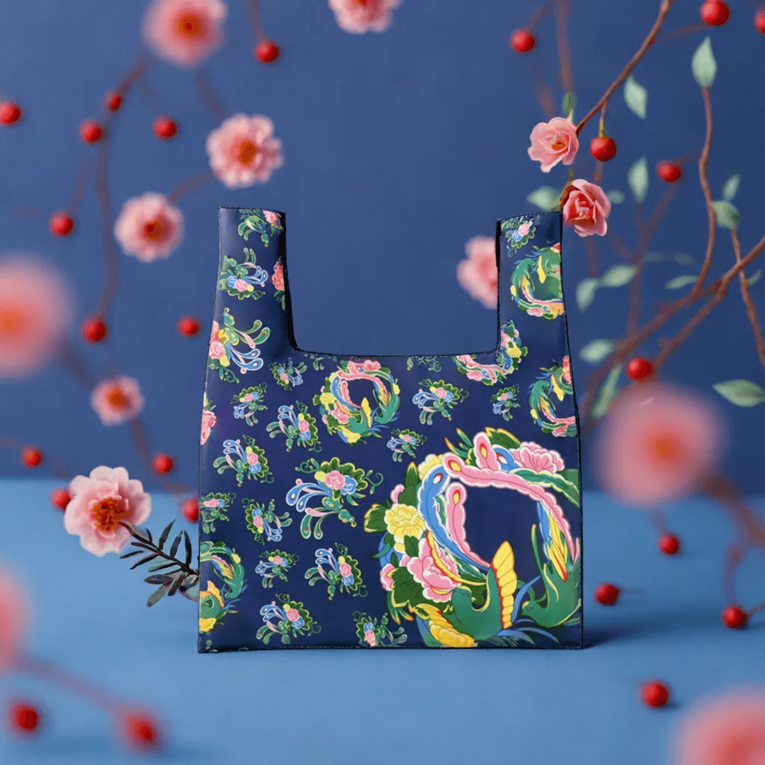 Northeast China Big Flower Eco-Friendly Durable Canvas Bag-3