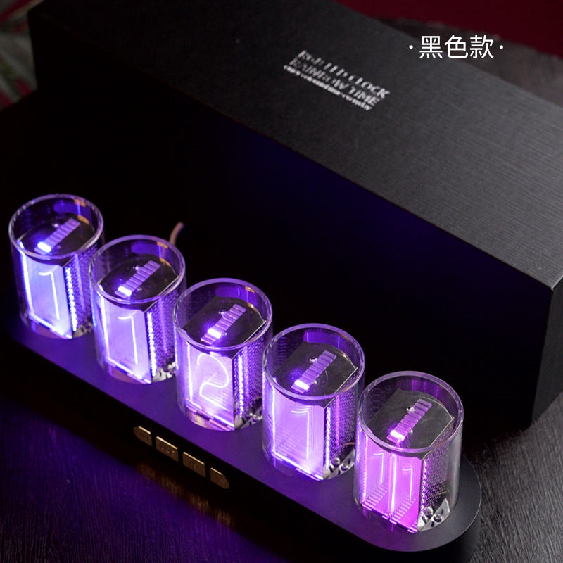 RGB Quasi Nixie Tube Clock Desktop Kreative Ornamente Digitaluhr