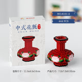 Chinesisch blau und weiße porzellanvase nationale Flut Wohnzimmer Dekoration kleine Partikel Kinder Puzzle Bausteine ​​Spielzeuggeschenk