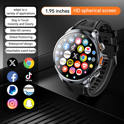 H18 Round Screen Call Watch - 1.95-inch Smart Watch, Camera, Heart Rate Monitor, NFC