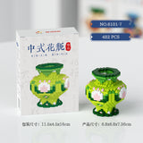 Chinesisch blau und weiße porzellanvase nationale Flut Wohnzimmer Dekoration kleine Partikel Kinder Puzzle Bausteine ​​Spielzeuggeschenk