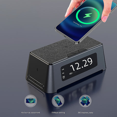 3-in-1 Wireless Charger with Alarm Clock for Phone, Watch & Earbuds-2
