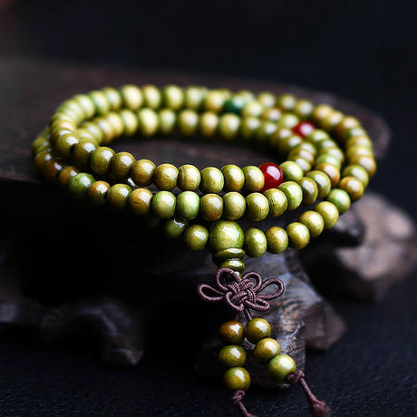Natural Sandalwood Multilayer Beaded Bracelet Natural Wood Wrap-2