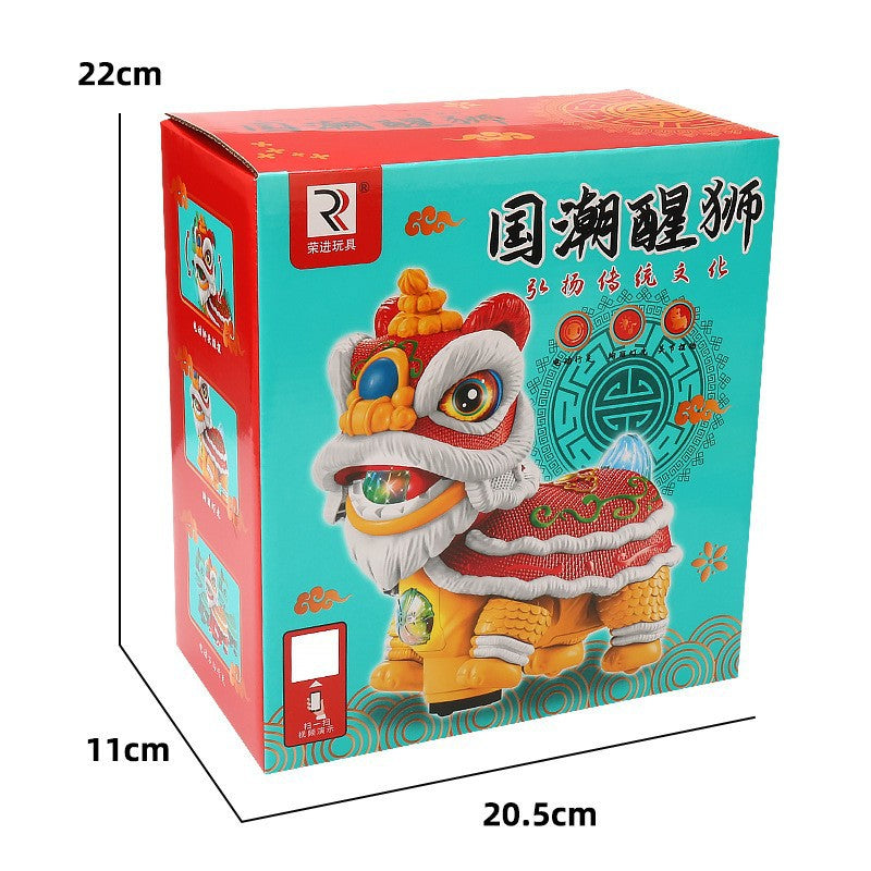 Electric Lion Dance Universal Head and Tail Swing Light Music Schlangenjahr Lantern Kinder Neujahr Spielzeug