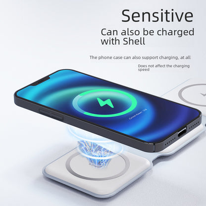 3-in-1 Magnetic Wireless Charger for Apple - Foldable Desk Charging Station for iPhone, AirPods & Apple Watch