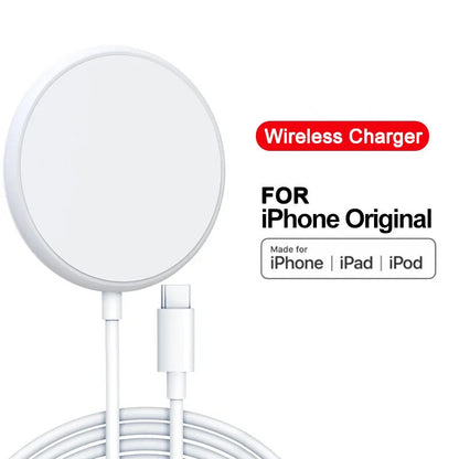 Portable 15W wireless fast charging smartphone magnetic wireless charger suitable for Apple Samsung Xiaomi