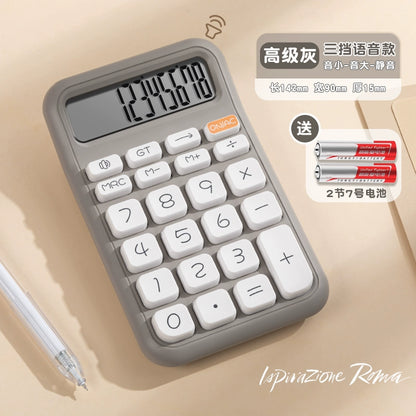 Transparent gradient color small multi-function commercial mechanical key calculator financial accounting office dedicated computer