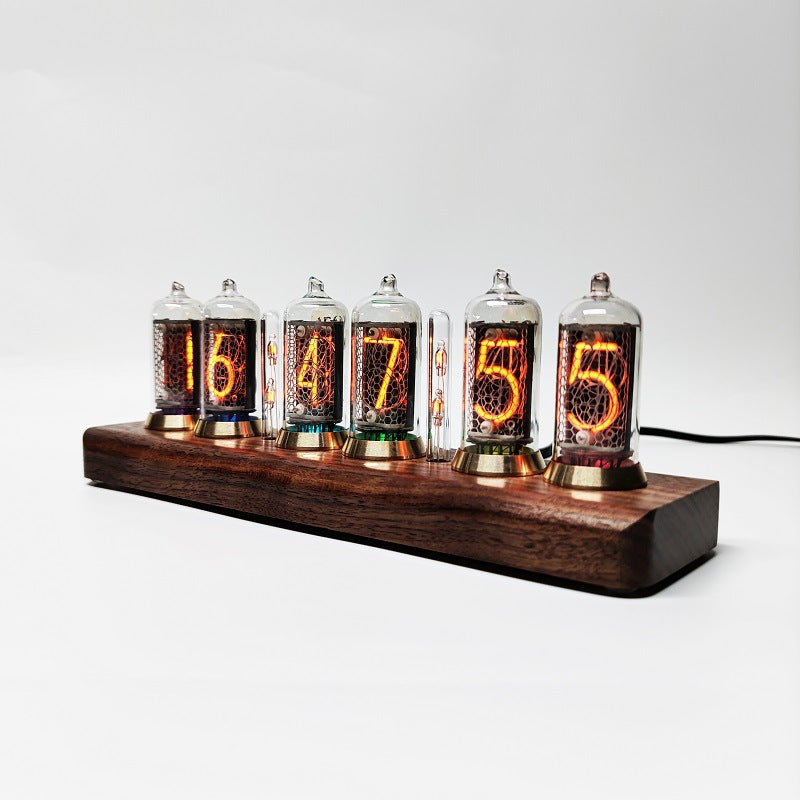 Originaler Walnusskreativdesktop ehemalige Sowjetunion in8-2 und in8 Bluetooth kontrollierte Nixie Tube Clock Ornamente