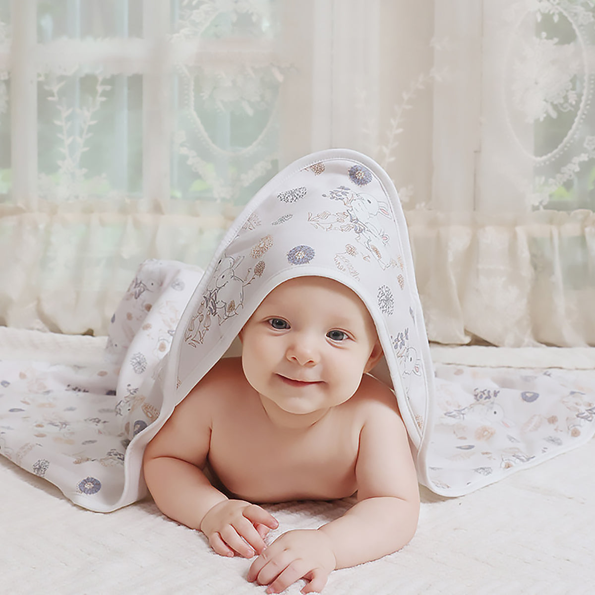 Newborn Swaddle Blanket Cotton Baby Wrap All Season-1