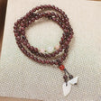 Vintage Garnet Wrap Bracelet for Women Natural Garnet Beaded Bracelet-6