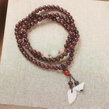Vintage Garnet Wrap Bracelet for Women Natural Garnet Beaded Bracelet-6