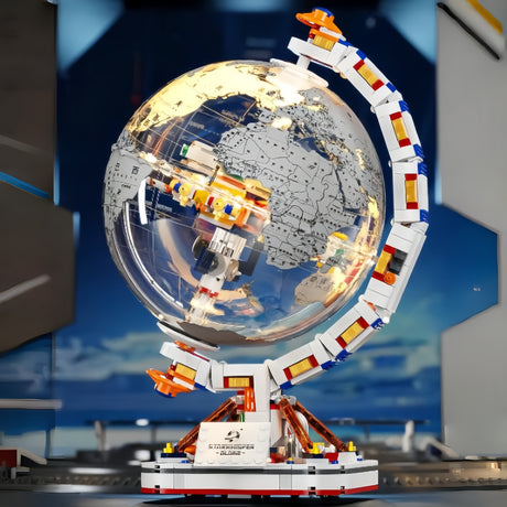 Space Rocket Toy Globe Globe Game mit Lego Kids Toy und Geschenk Ornament World Globe