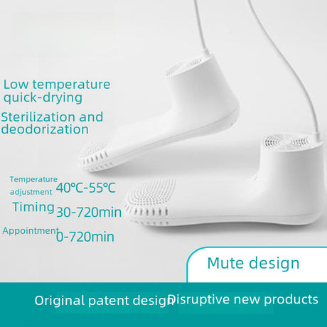 Pamoni -Schuhtrockner und Schuhtrockner - Intelligenter sterilisierender Fußschutz, zeitgesteuerter Haushaltsentfeuchten, tragbares, stilles und geruchloses Design