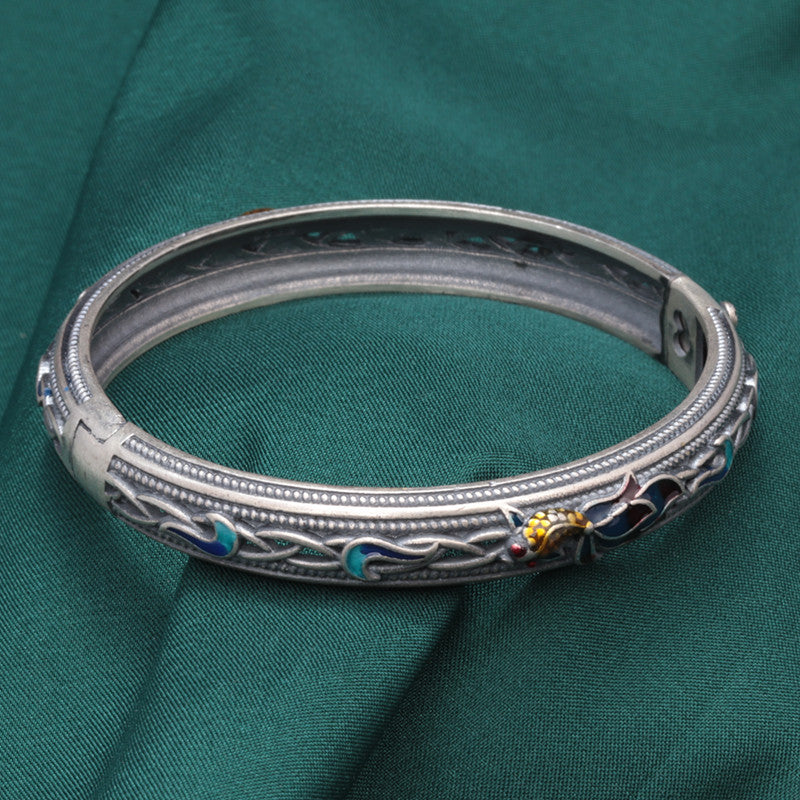 925 Sterlingsilber-Kleber-Goldfischarmband für Frauen, ein öffentliches Armband