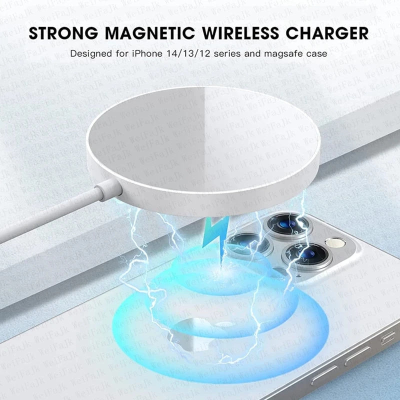 Portable 15W wireless fast charging smartphone magnetic wireless charger suitable for Apple Samsung Xiaomi