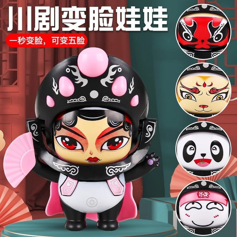 Chinese Face-changing Sichuan Opera Doll National Quintessence Cultural Doll Panda Toy