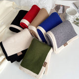 Color Matching Knitted Scarf Winter Warm Fashion Gift-1