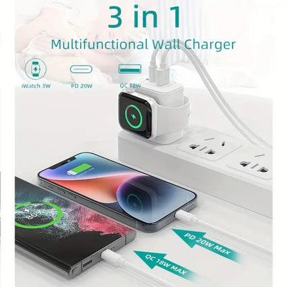 Suitable for Apple watch, wireless charger, iwatch magnetic charging, A-port, C-port, iPhone, DP fast charger